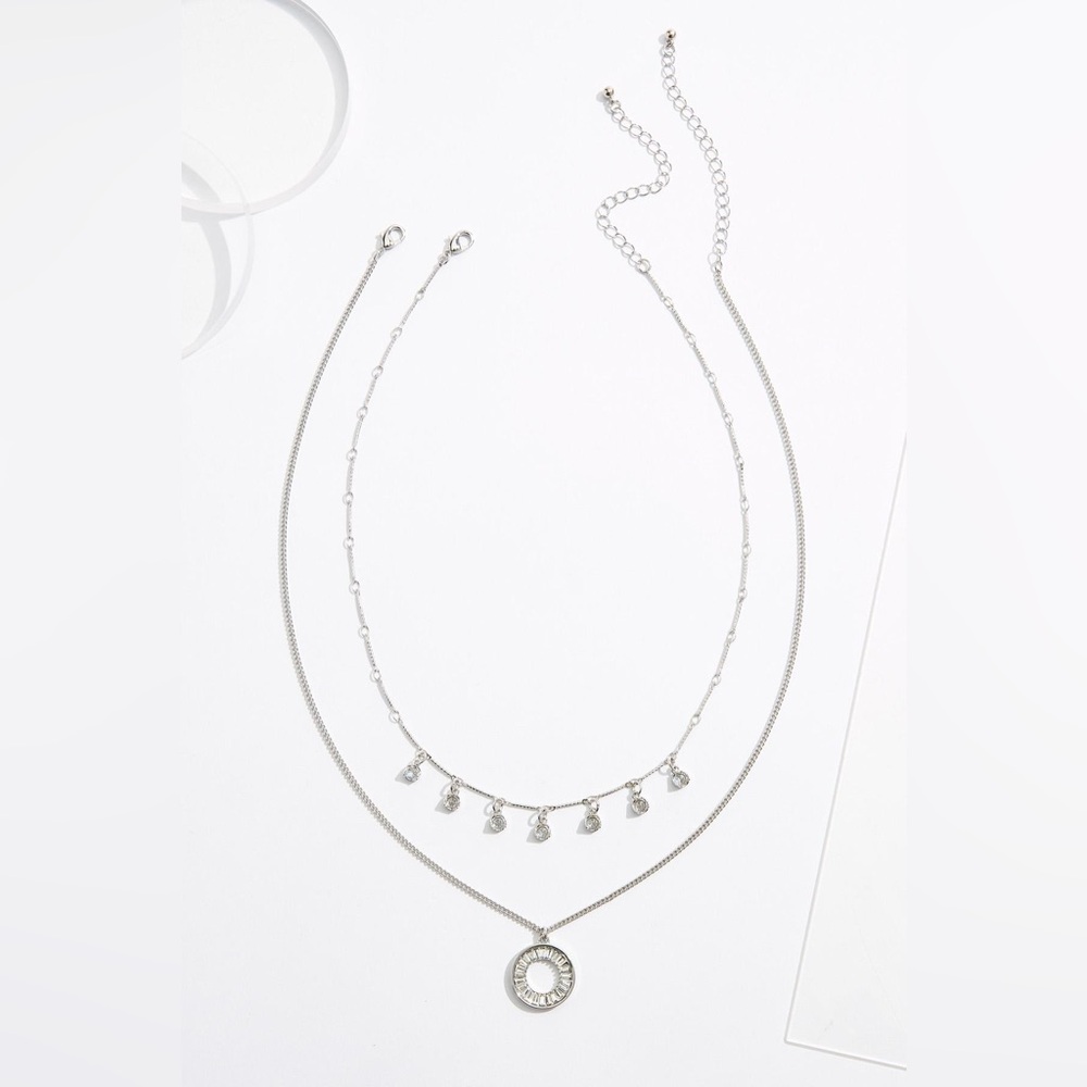 CATO | LAYERED DELICATE GLASS PENDANT NECKLACE
